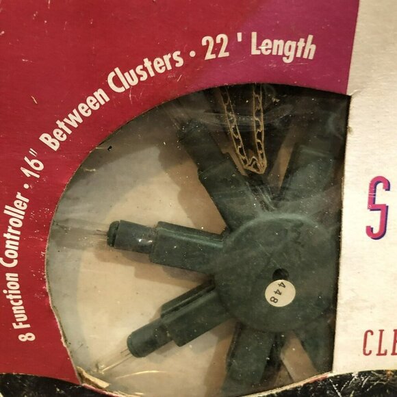 Vintage Starburst Christmas Light Set Clear 15 Clusters Pinwheels 1995 - Picture 3 of 13